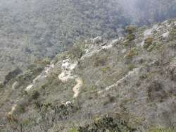 Der westliche Hang vom Pico Oriental ein steiler und anstrengender Pfad