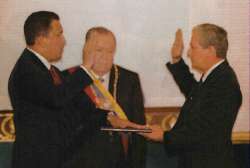 Hugo Chvez durante il giuramento come presidente